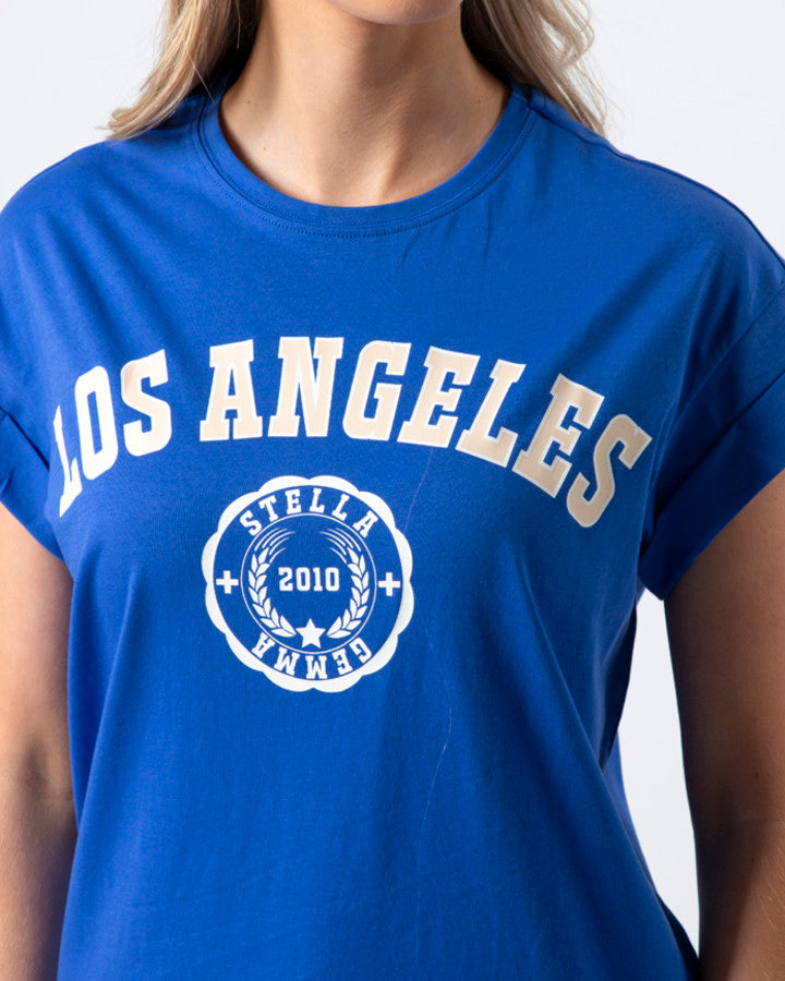 Cuff Sleeve T-Shirt - Los Angeles Sapphire