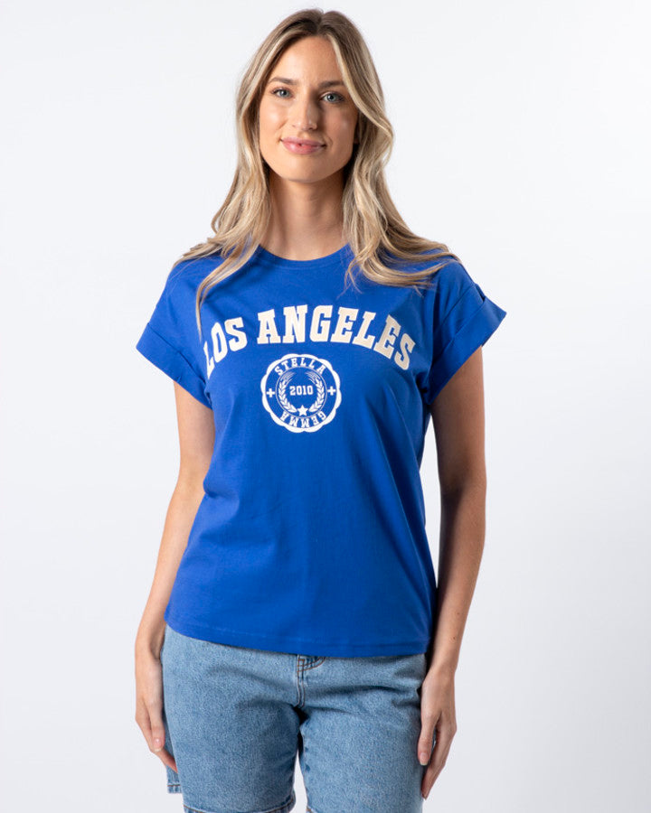 Cuff Sleeve T-Shirt - Los Angeles Sapphire