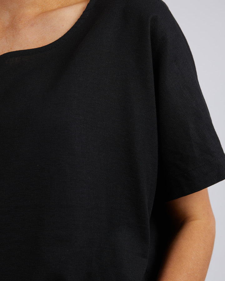 Curtis Woven Short Sleeve Tee - Black