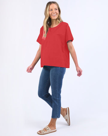 Curtis Woven Short Sleeve Tee - Cayenne
