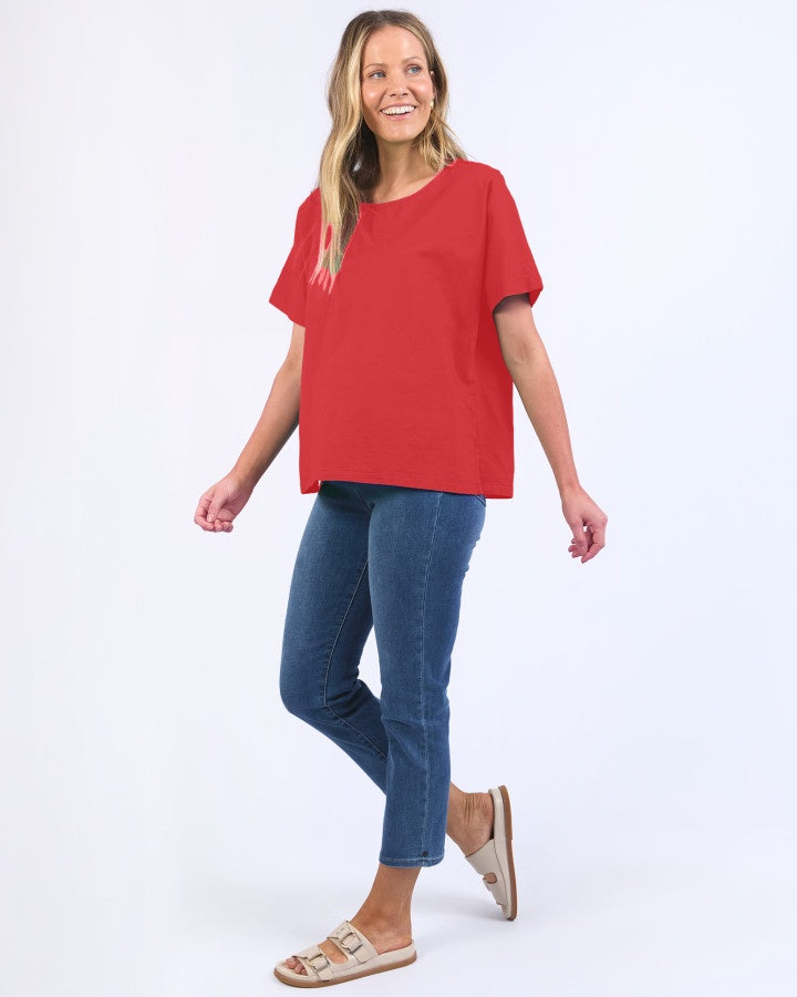 Curtis Woven Short Sleeve Tee - Cayenne