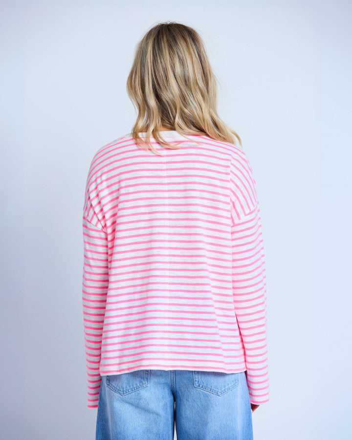 Drop Shoulder Tee - Electric Candy