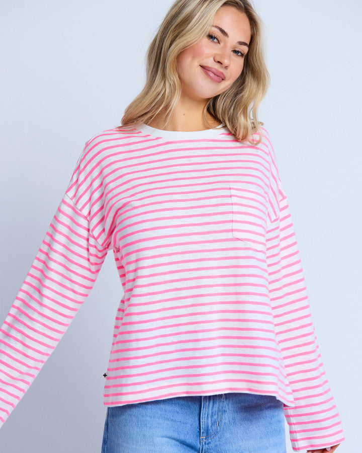 Drop Shoulder Tee - Electric Candy