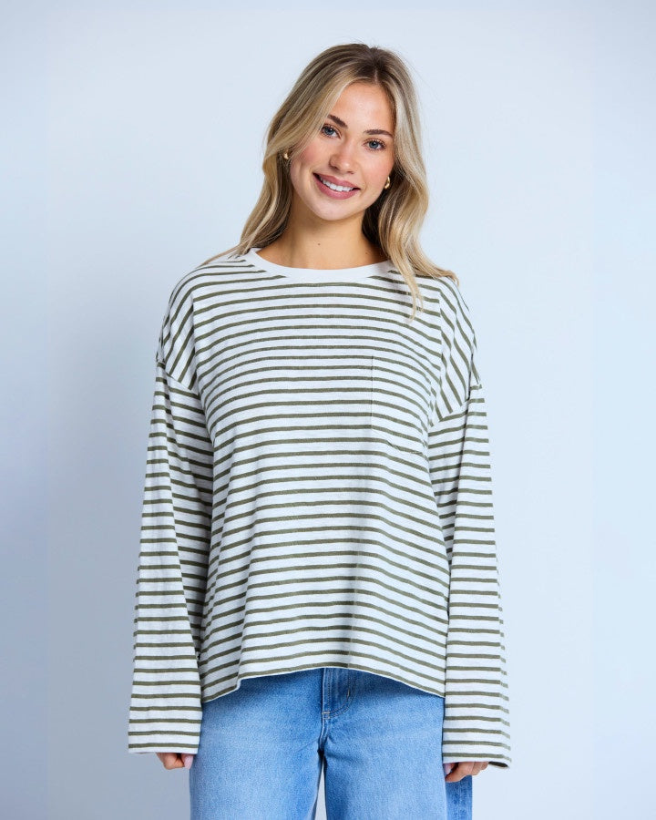 Drop Shoulder Tee - Tee Herbal