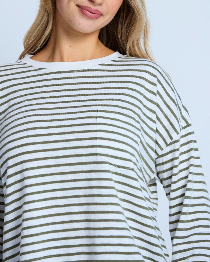 Drop Shoulder Tee - Tee Herbal