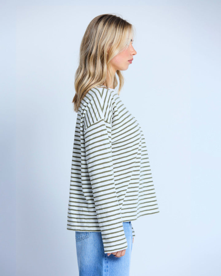 Drop Shoulder Tee - Tee Herbal