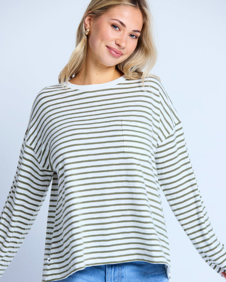 Drop Shoulder Tee - Tee Herbal