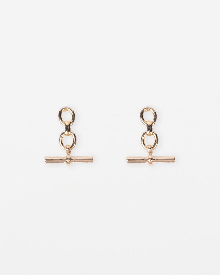 Earrings - Chunky Fob Gold