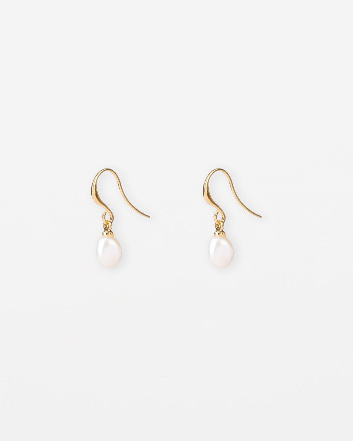 Earrings - Mother of Pearl Drop Gold
