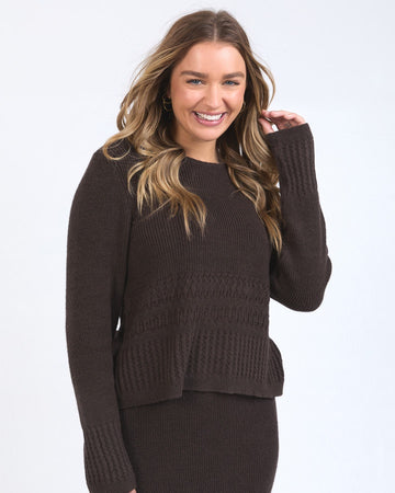 Elka Knit Crew - Coffee