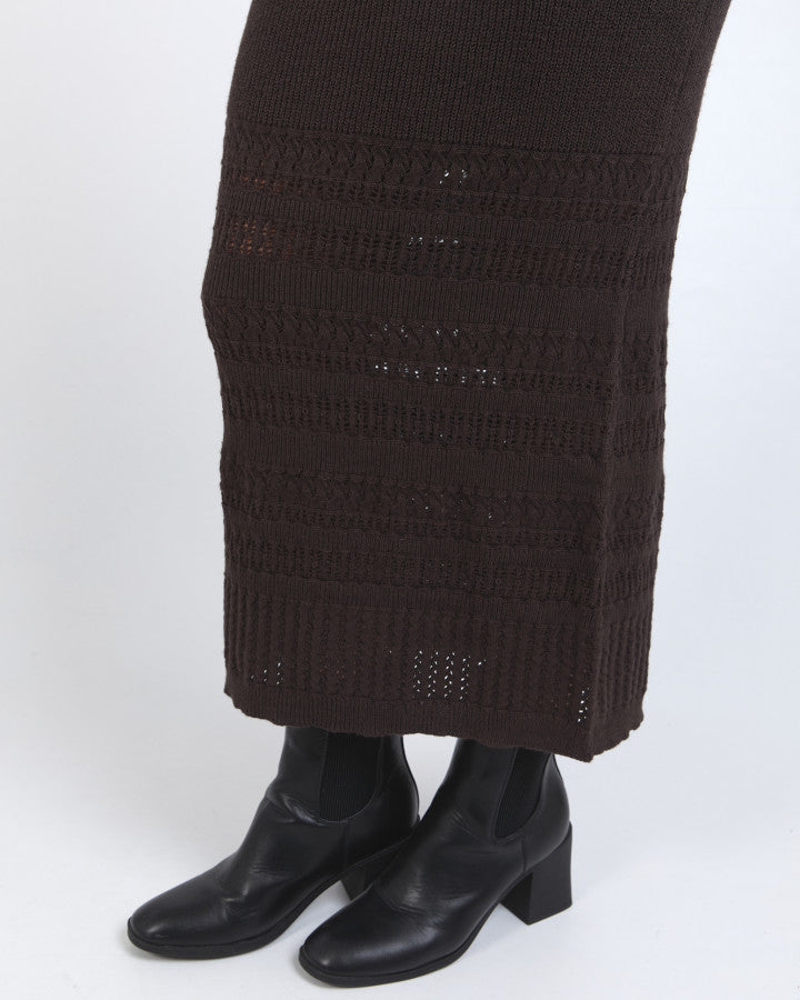 Elka Knit Skirt - Coffee