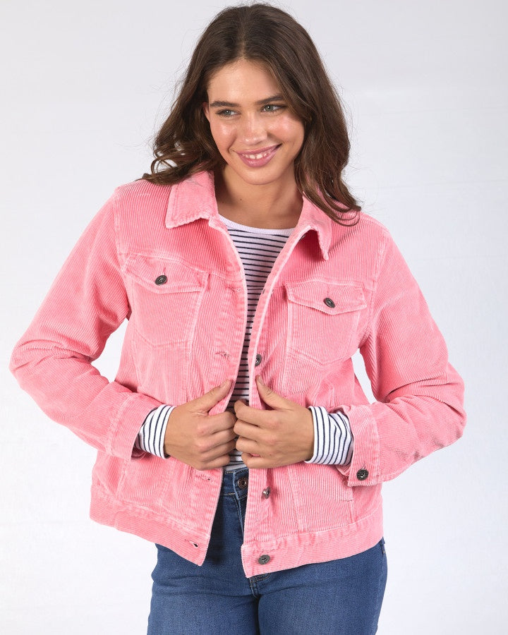 Fleur Cord Jacket - Charm Pink