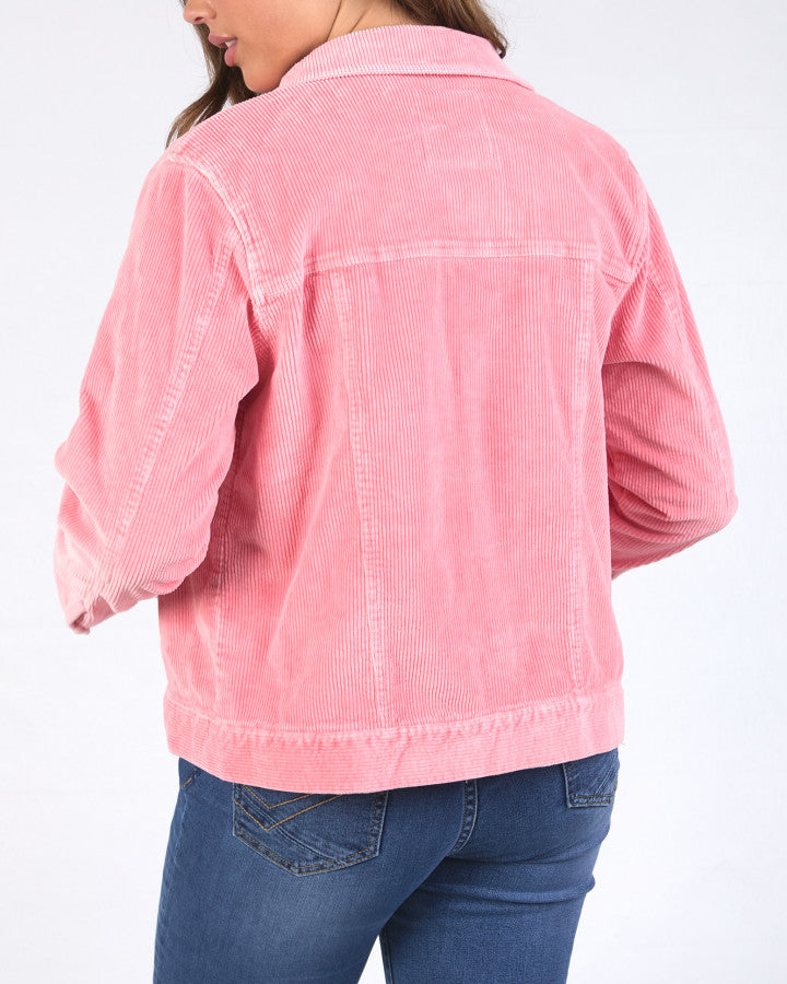 Fleur Cord Jacket - Charm Pink