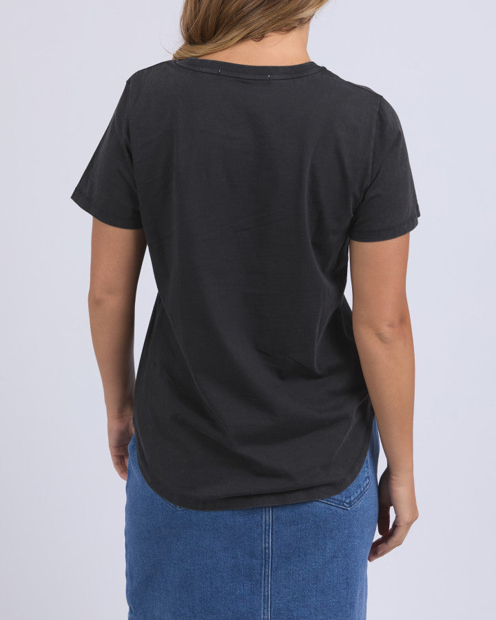 Flowers Tee - Washed Black