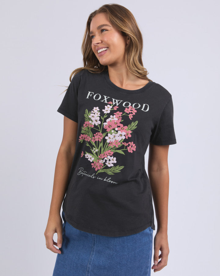 Flowers Tee - Washed Black