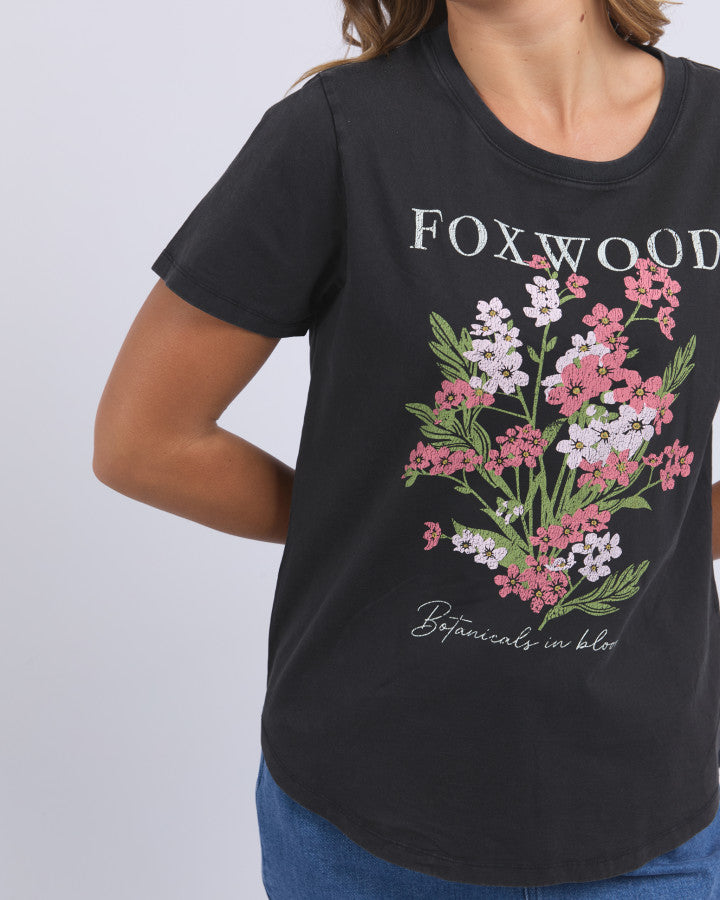 Flowers Tee - Washed Black
