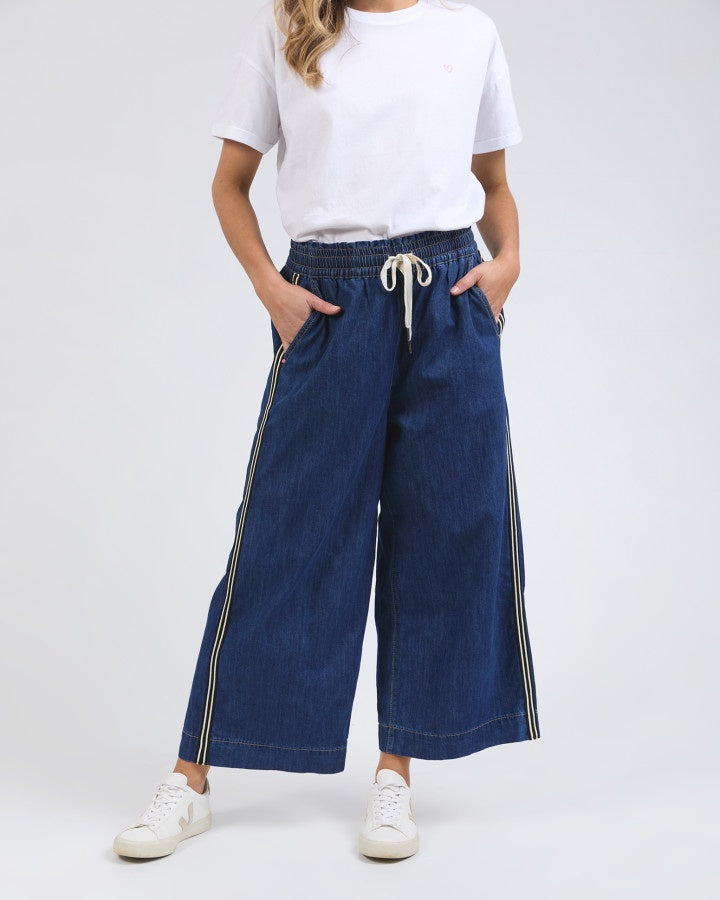 Greta Wide Leg Pant - Side Tape