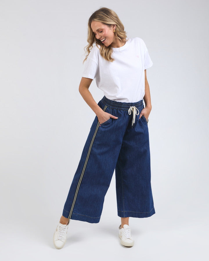 Greta Wide Leg Pant - Side Tape