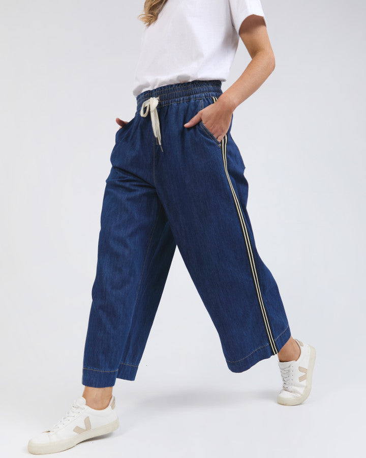 Greta Wide Leg Pant - Side Tape