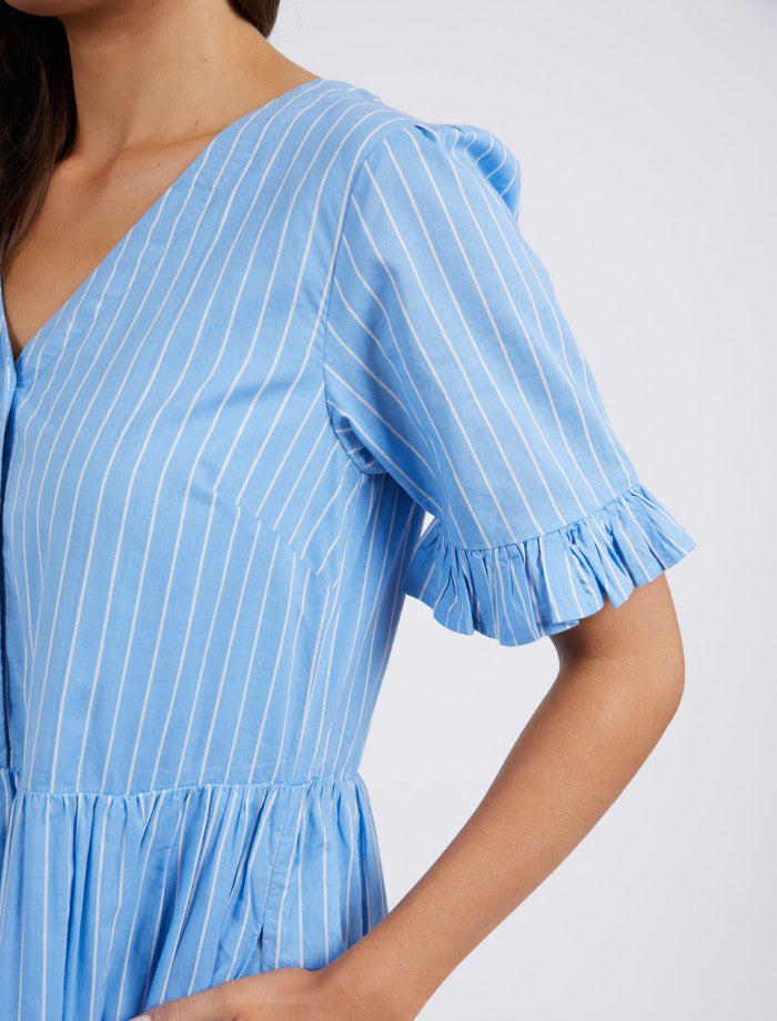 Hailey Stripe Dress - Azure