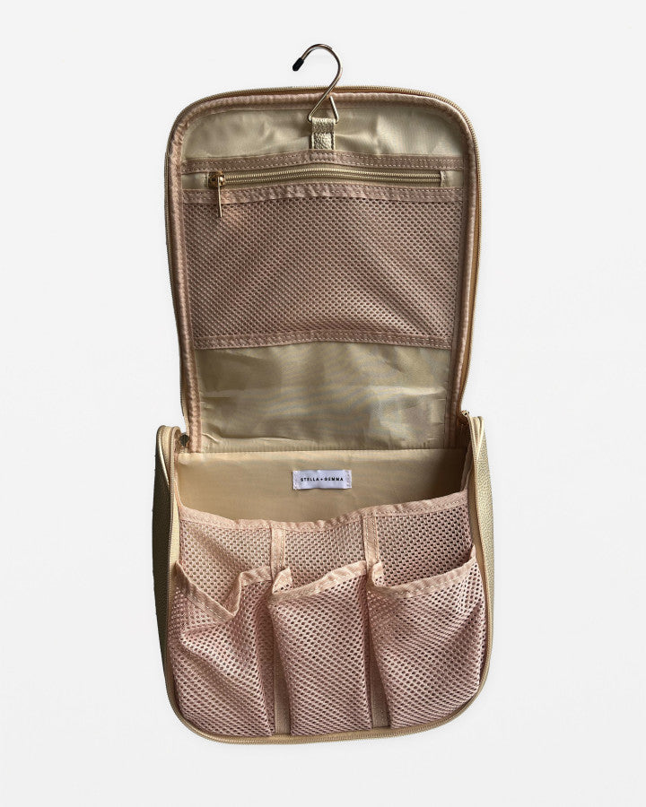 Hanging Makeup Case - Gold