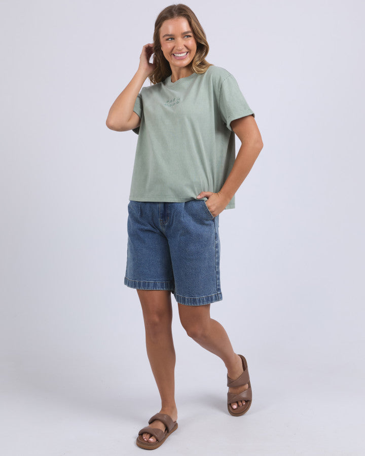 Huntleigh Oversized Tee - Iceberg Green