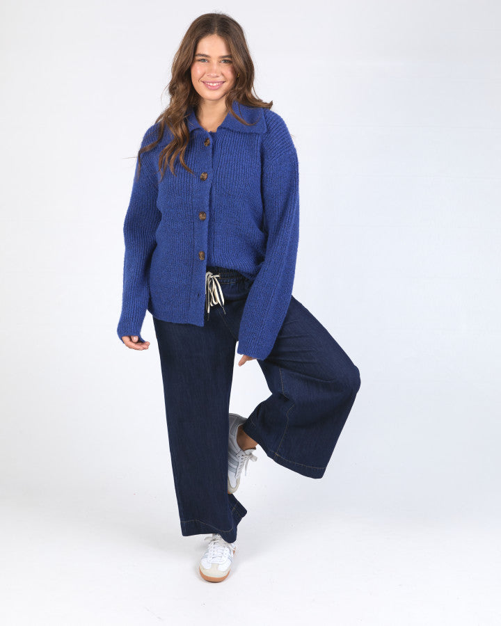 Indy Button Down Cardi - French Blue