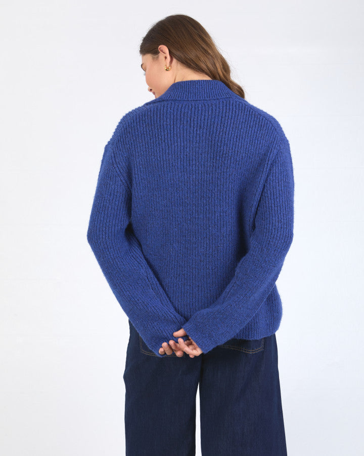 Indy Button Down Cardi - French Blue