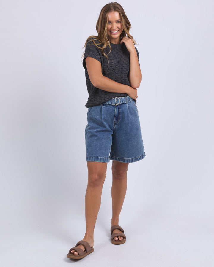 Isla Knit Vest - Charcoal