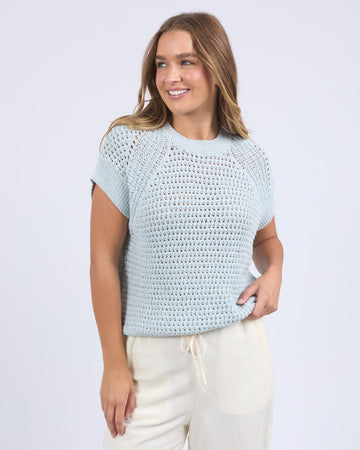 Isla Knit Vest - Ballad Blue