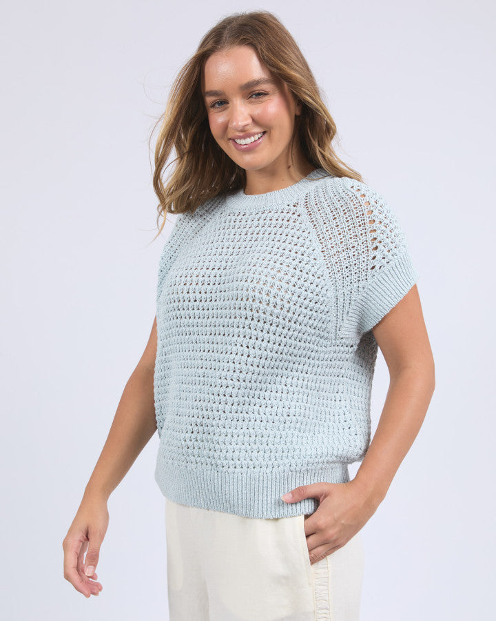 Isla Knit Vest - Ballad Blue