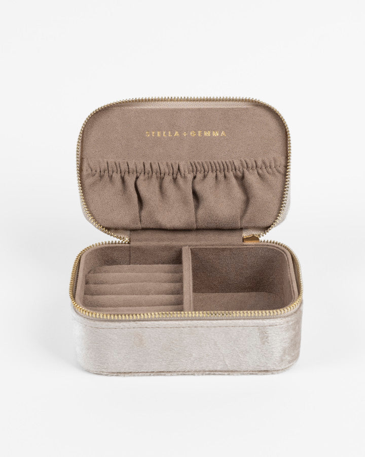 Jewel Box - Beige Rectangle Velvet