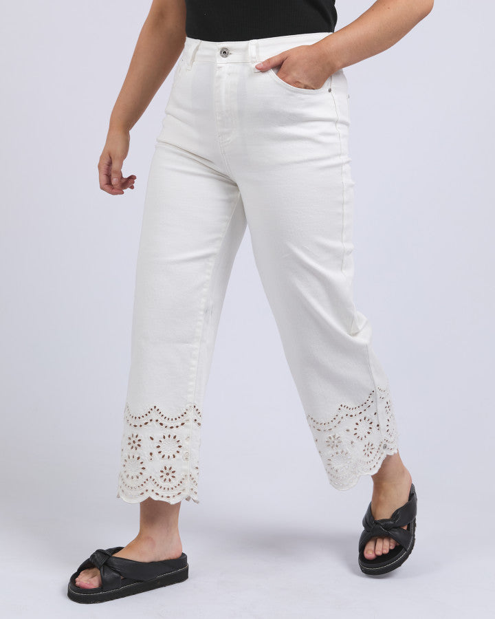 Lace Jean - Vintage White