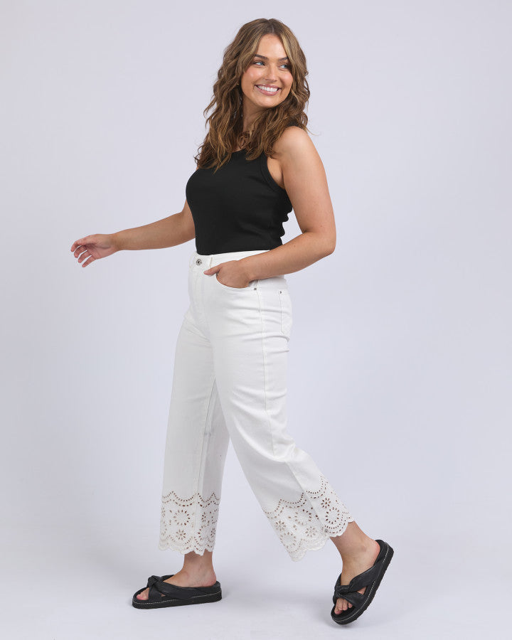 Lace Jean - Vintage White