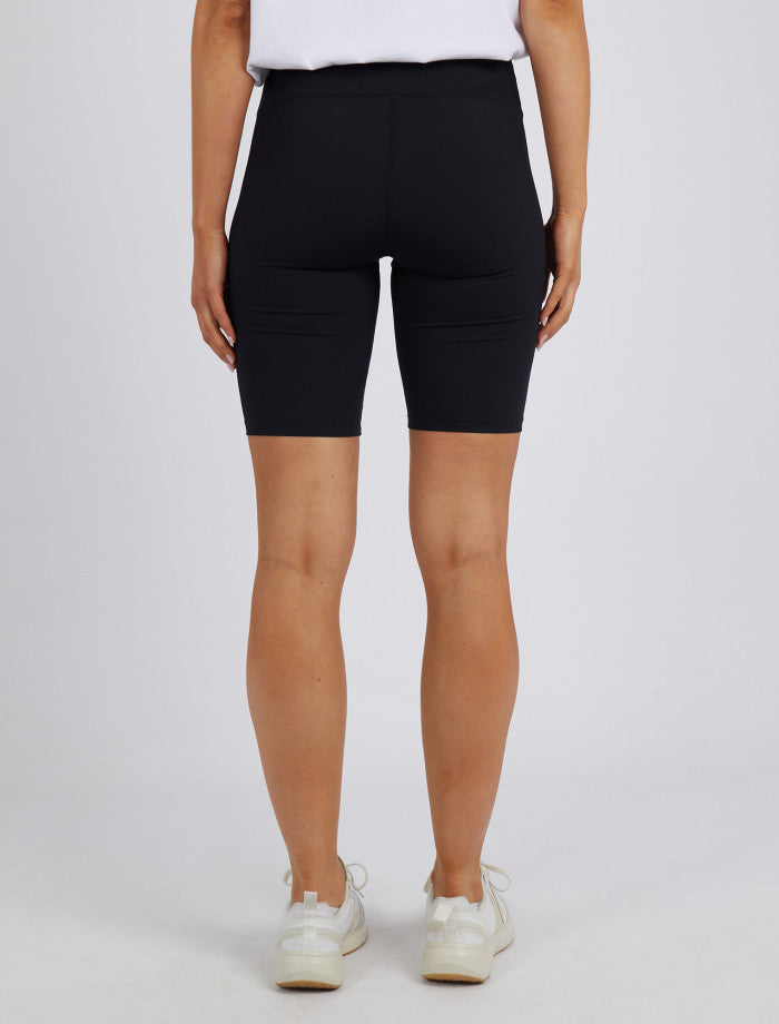 Luxe Rib Bike Short - Washed Black