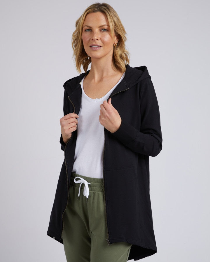 Mara Zip Hoodie - Black