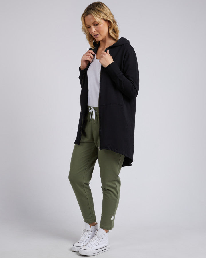 Mara Zip Hoodie - Black