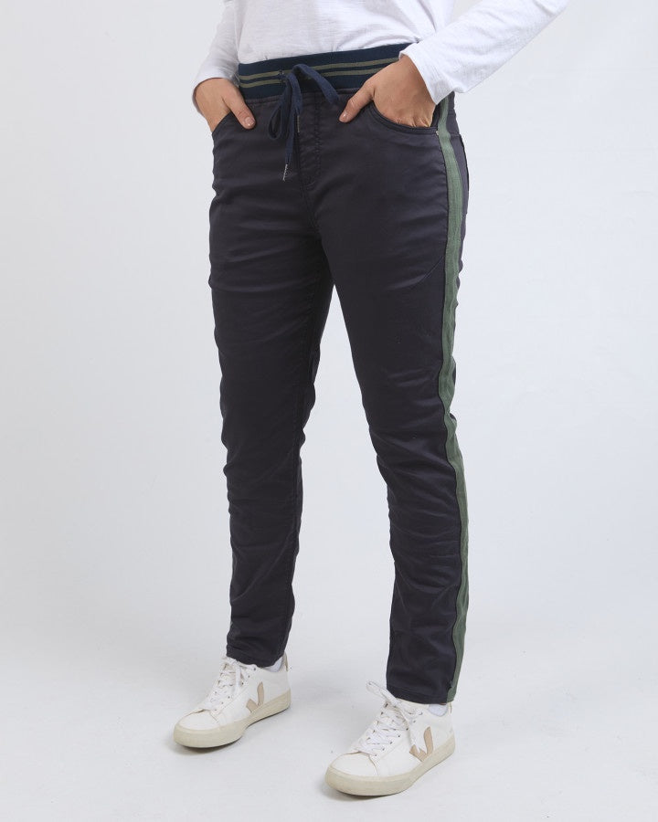 Margo Jogger with Side Tape - Navy