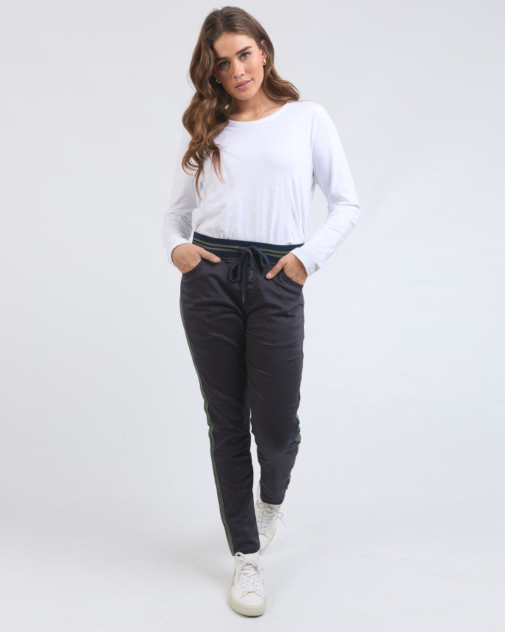 Margo Jogger with Side Tape - Navy