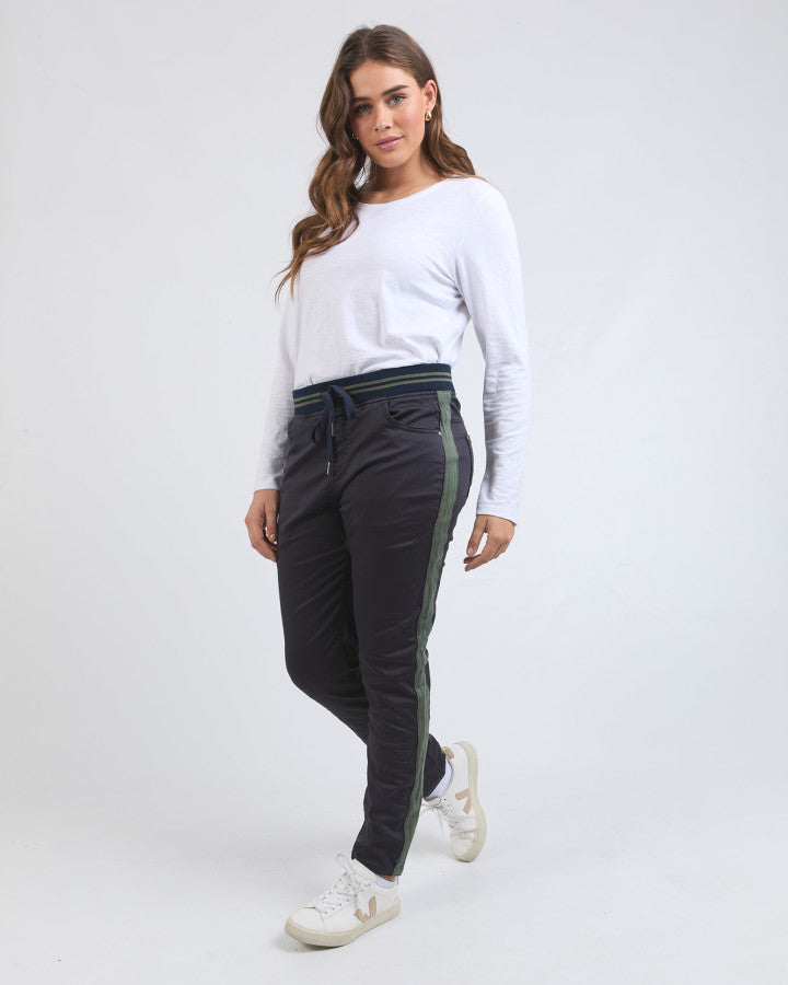Margo Jogger with Side Tape - Navy