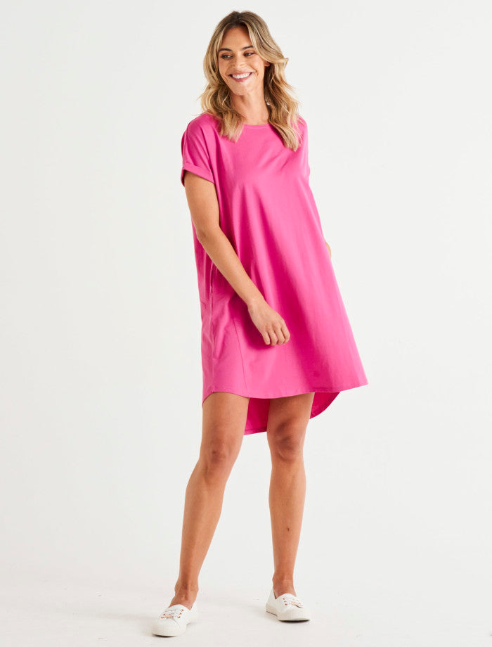 Maxine T-Shirt Dress - Azalea