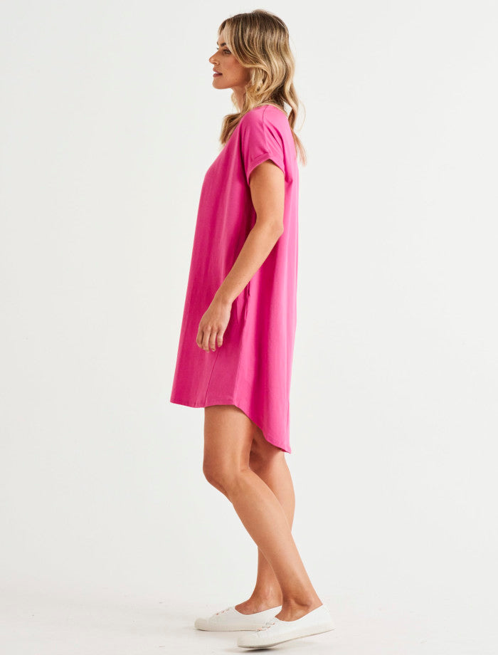 Maxine T-Shirt Dress - Azalea