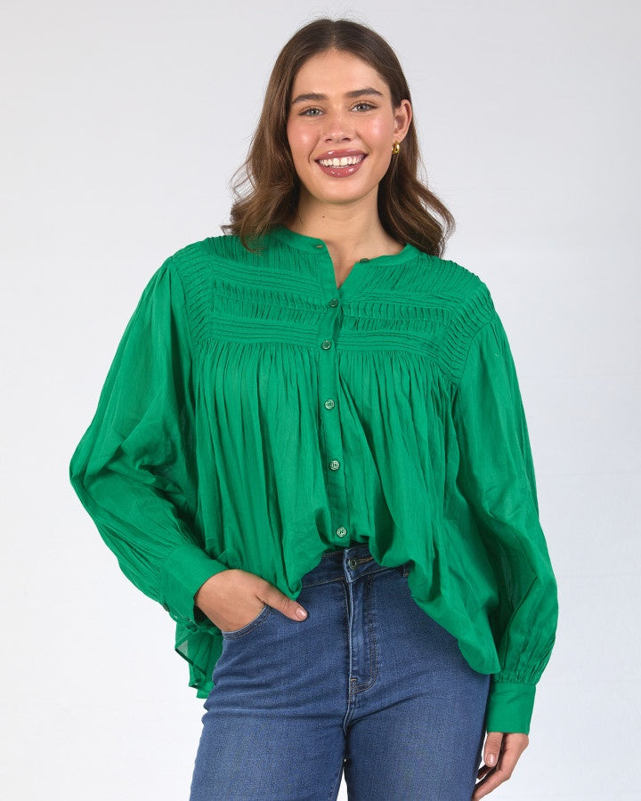 Montana Blouse - Pine Green