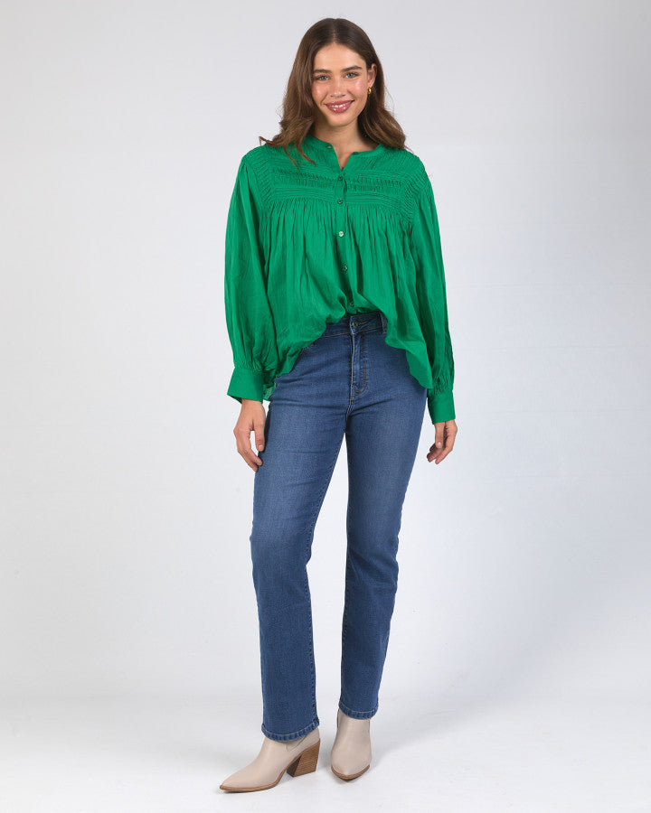Montana Blouse - Pine Green