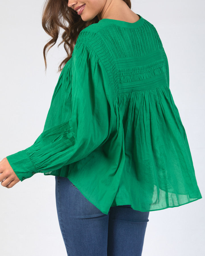 Montana Blouse - Pine Green