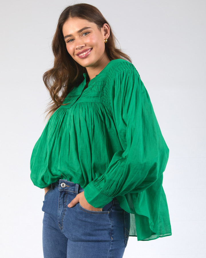 Montana Blouse - Pine Green
