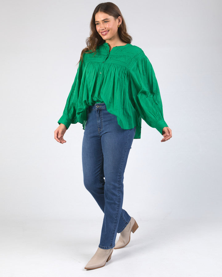 Montana Blouse - Pine Green