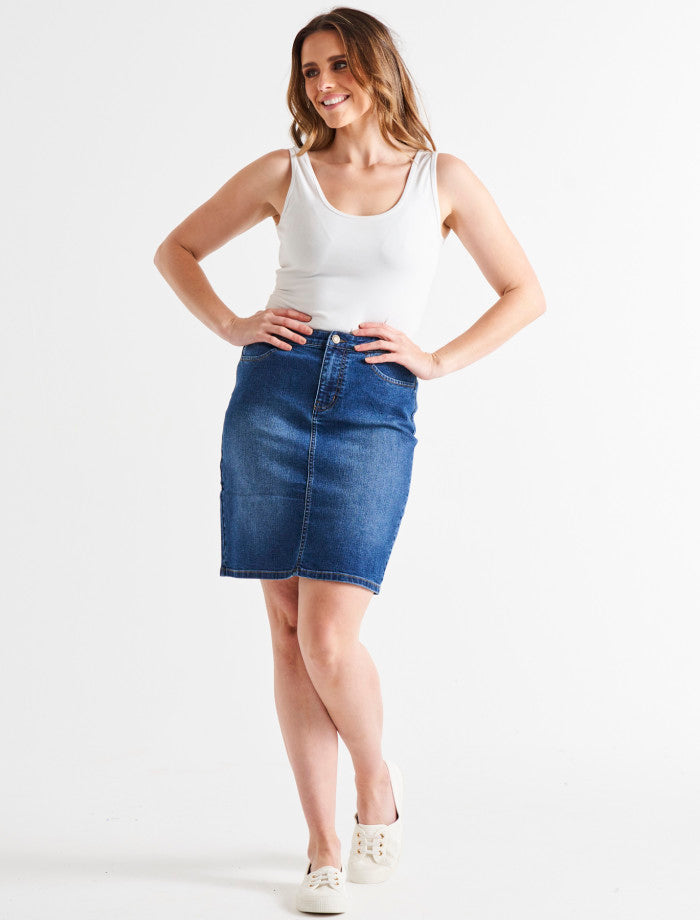 Nala Denim Skirt - Indigo Mix