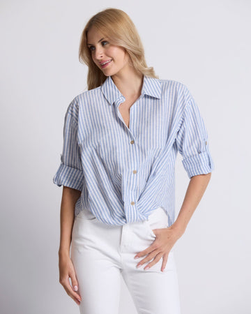 On Repeat Blouse - Sea Stripe