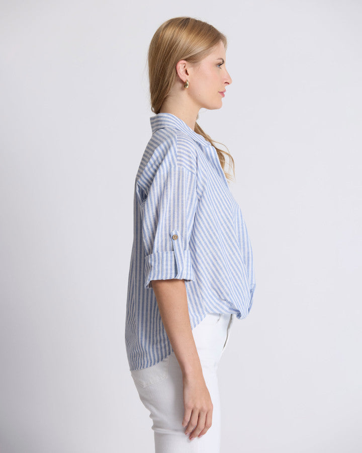 On Repeat Blouse - Sea Stripe